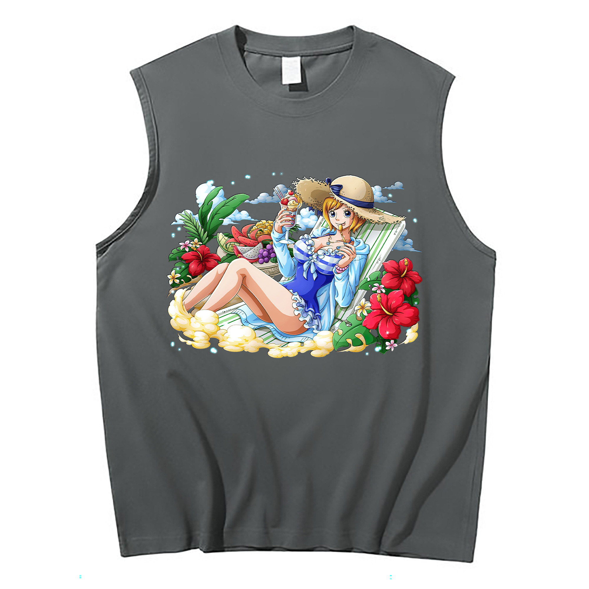 ワンピース ナミ ONE PIECE Nami コットン100％タンクトップ（フロントプリント）